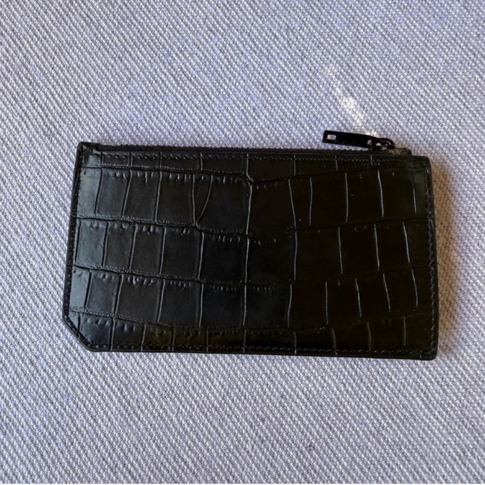 SAINT LAURENT crock embossed wallet - Picture 3 of 5